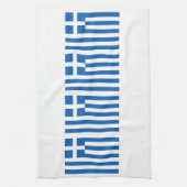 Griekse Vlag Griekenland Blauw Wit 4Eleni Keuken H Theedoek (Verticaal)