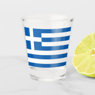 Griekse Vlag Griekenland Blauw Wit Geschoten glas
