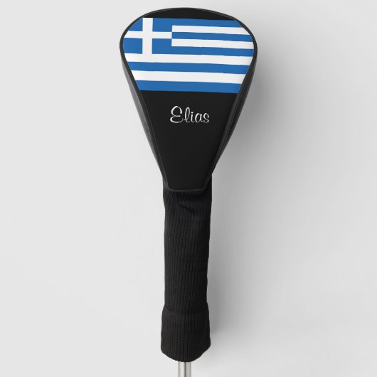 Griekse vlag Griekenland Eigen naam Golf Head Hoes Golfheadcover (Voorkant)