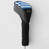 Griekse vlag Griekenland Eigen naam Golf Head Hoes Golfheadcover (Schuin)