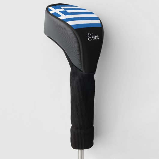 Griekse vlag Griekenland Eigen naam Golf Head Hoes Golfheadcover (Schuin)