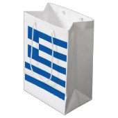 Griekse vlag (Griekenland) Medium Cadeauzakje (Voorkant Gekanteld)