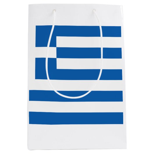 Griekse vlag (Griekenland) Medium Cadeauzakje (Voorkant)