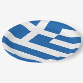 Griekse vlag (Griekenland) Papieren Bordje (Gekanteld)
