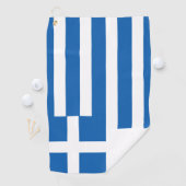 Griekse vlag & Griekenland reizen, vakantie / spor Golfhanddoek (Insitu)