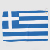 Griekse vlag & Griekenland reizen, vakantie / spor Golfhanddoek (Horizontaal)