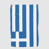 Griekse vlag & Griekenland reizen, vakantie / spor Golfhanddoek (Voorkant)