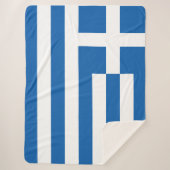Griekse vlag (Griekenland) Sherpa Deken (Voorkant)