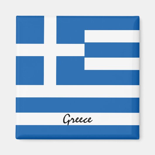 Griekse vlag & Griekenland vakantie / sport fans Magneet (Voorkant)