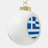 Griekse vlag Grieks patriottisch Keramische Bal Ornament (Links)