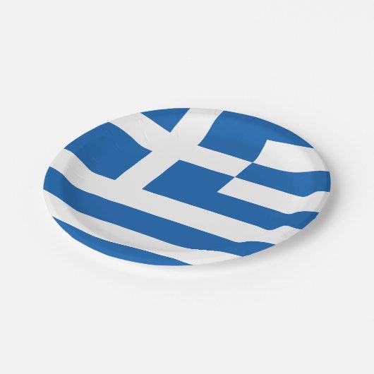 Griekse vlag Grieks patriottisch Papieren Bordje (Gekanteld)