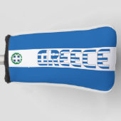 Griekse vlag: Groot Patriottisch Golfkopje Hoesje Golfheadcover (Voorkant)