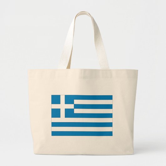 Griekse vlag grote tote bag (Voorkant)