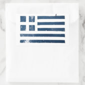 griekse vlag grunge stencil rechthoekige sticker (Tas)