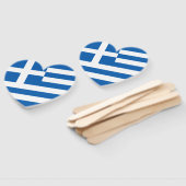 Griekse vlag handwaaier (Niet-gemonteerd)