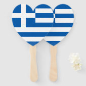 Griekse vlag handwaaier (Voorkant en achterkant)