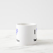 Griekse Vlag Hart Liefde Gepersonaliseerd Espresso Kop (Voorkant)