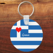 Griekse vlag, hart, liefde Griekenland, reizen, sp Sleutelhanger (Achterkant)