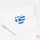 Griekse vlag hart sticker (Envelop)