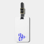 Griekse vlag Heart Funky Bagagelabel (Voorkant verticaal)