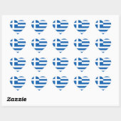 Griekse vlag Heart Sticker (Vel)