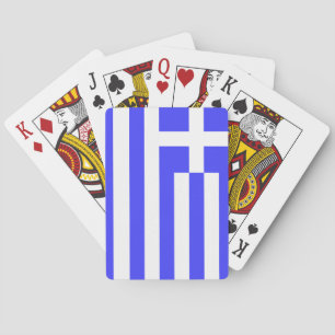 Griekse Vlag Helemaal Pokerkaarten