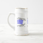 Griekse vlag Hellas Bloed en Ouzo Drie keer Bierpul (Links)