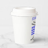 Griekse vlag Hellas Bloed en Ouzo en Naam Papieren Bekers (Rechts)