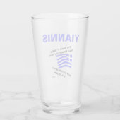 Griekse vlag Hellas bloed en Ouzo gepersonaliseerd Glas (Achterkant)