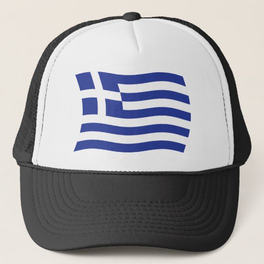 Griekse Vlag Hoed Trucker Pet (Voorkant)