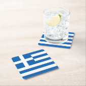 Griekse vlag kartonnen onderzetters (Insitu)