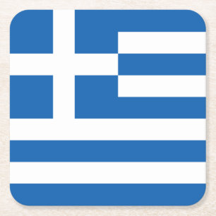 Griekse vlag kartonnen onderzetters
