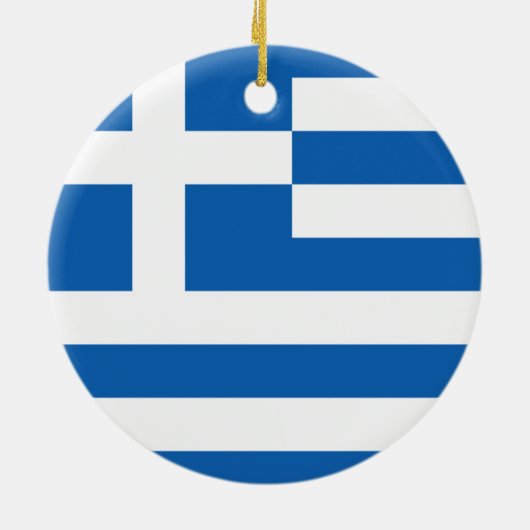 Griekse vlag keramisch ornament (Achterkant)