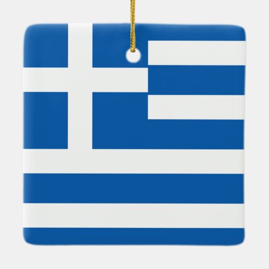 Griekse vlag keramisch ornament (Achterkant)