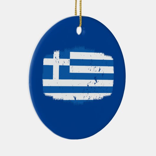 Griekse vlag keramisch ornament (Rechts)