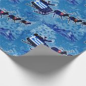 Griekse vlag Kerstpapier voor kerstcadeau Cadeaupapier (Hoek)