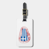 Griekse vlag klimmer Carabiner Bagagelabel (Voorkant verticaal)