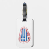 Griekse vlag klimmer Carabiner Bagagelabel (Achterkant verticaal)