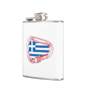Griekse vlag klimmer Carabiner Heupfles (Links)