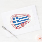 Griekse vlag klimmer Carabiner Rechthoekige Sticker (Envelop)
