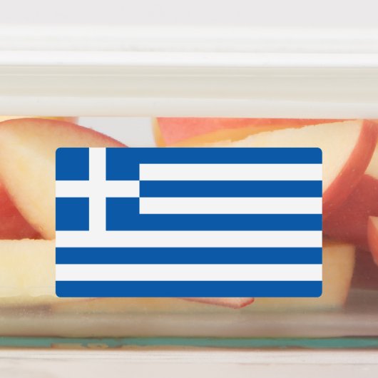 Griekse vlag labels (Aangebracht)