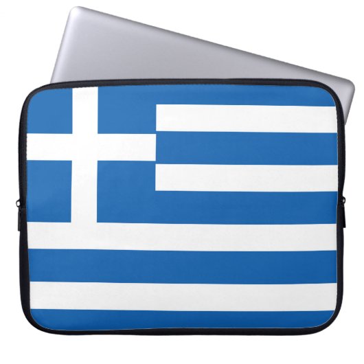 Griekse vlag laptop sleeve (Voorkant)