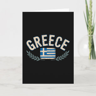 Griekse Vlag Lauwerkrans Reis Souvenir Grieks Kaart