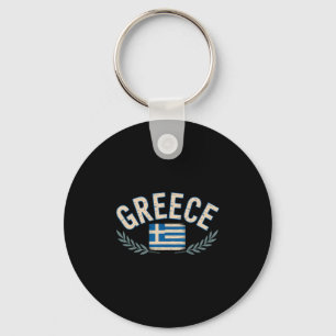 Griekse Vlag Lauwerkrans Reis Souvenir Grieks Sleutelhanger