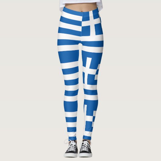 Griekse vlag leggings (Voorkant)