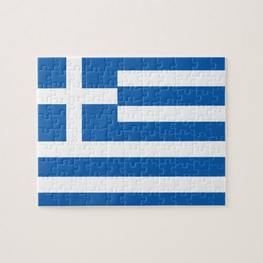 Griekse vlag legpuzzel (Horizontaal)