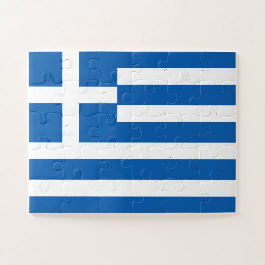 Griekse vlag legpuzzel (Horizontaal)