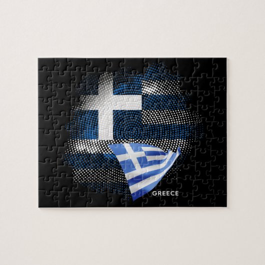 Griekse vlag legpuzzel (Horizontaal)