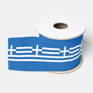 Griekse vlag lint, Griekenland patriotten / sport Grosgrain Lint