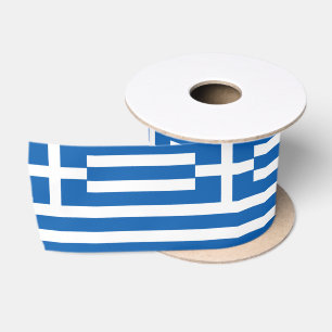 Griekse vlag lint, patriottisch Griekenland /sport Satijnen Lint